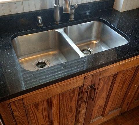 Undermount stainless sink and pull-down faucet