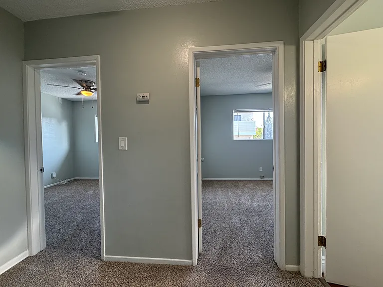 Hallway - Bedrooms ahead, bathroom to right.