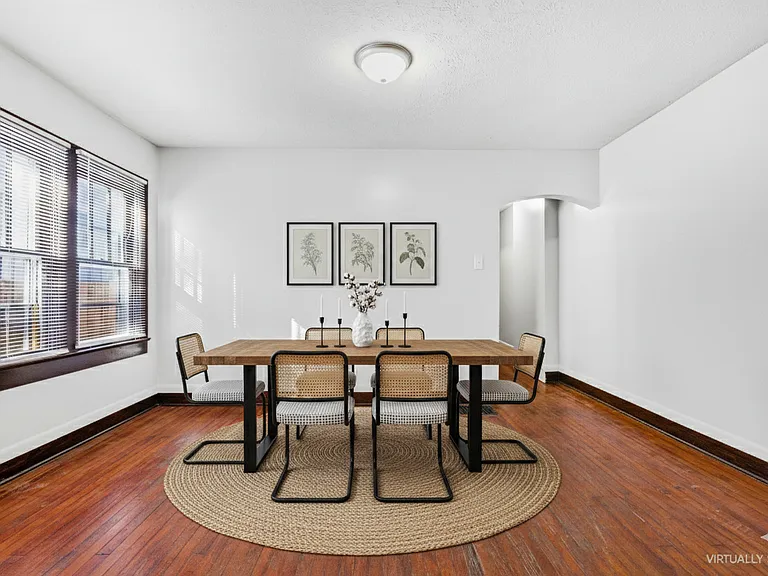 virtually staged dining room