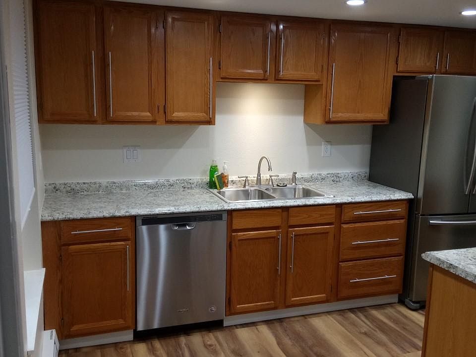 All new kitchen with stainless steel appliances including a