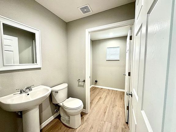 downstairs half bath and laundry room