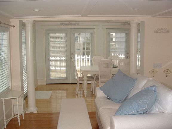 Living room overlooking dining room