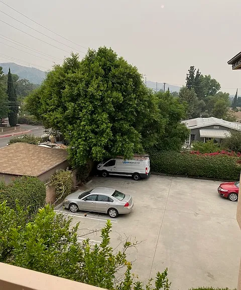 Gated parking.