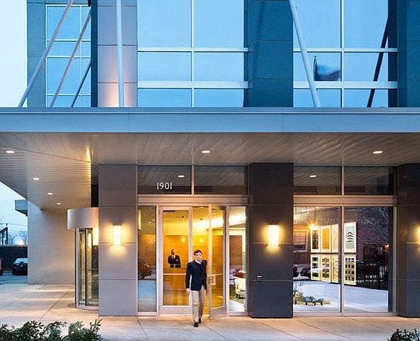 Building Entrance with Doorman Service
