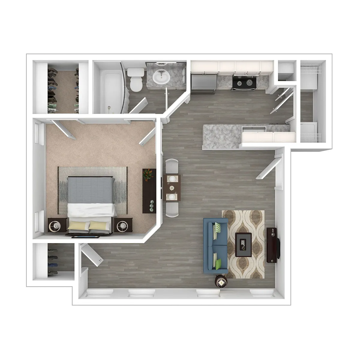 Floor plan 1x1 Upgrade