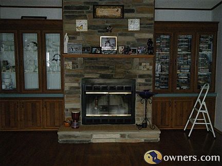 WOOD BURNING FIREPLACE
