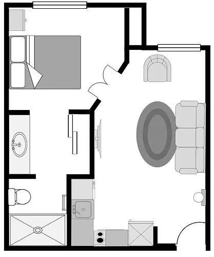 Floor plan One bedroom