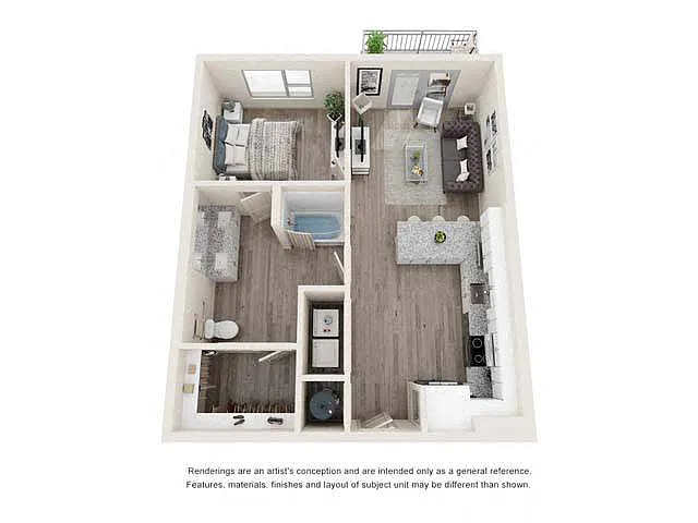 Floor plan One-Bedroom (A5A)