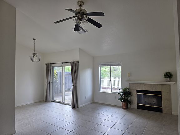 Living and Dinning Room with Fireplace
