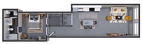 Floor plan X19 Junior One Bedroom