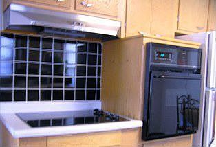Newer appliances and matching backsplash
