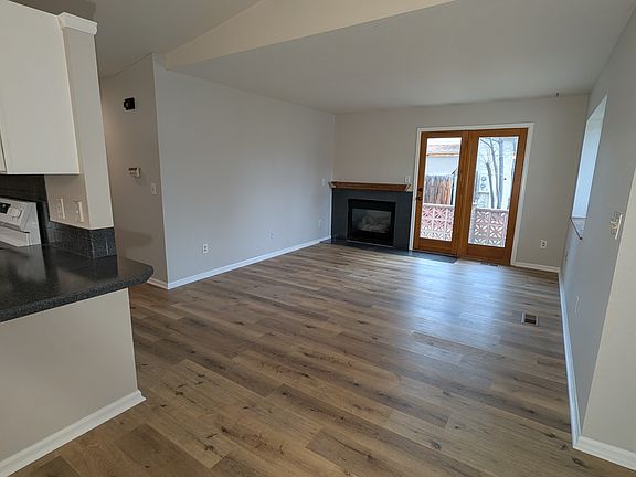 Open-concept Living Area with fireplace