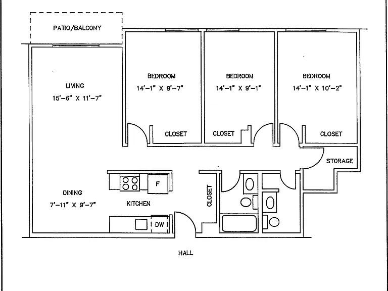 3 Bdrm Typical Layout 1