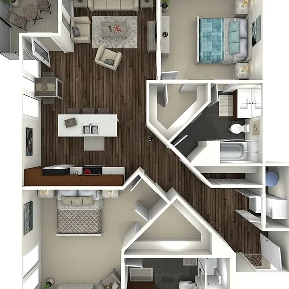 1,187 square foot two bedroom, two bath apartment home 1,187 square foot two bedroom, two bath apartment home