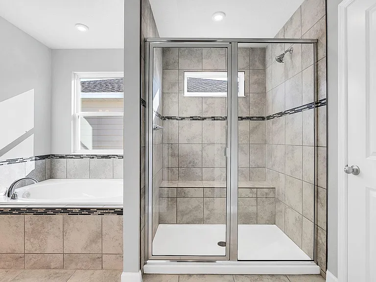 Separate Shower and Garden Bathtub