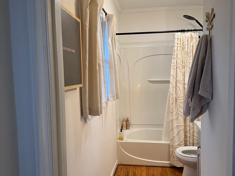 Master bath - shower with built-in tub
