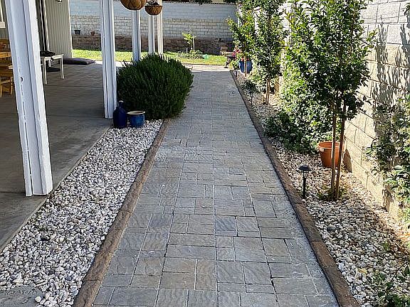 Side yard and patio