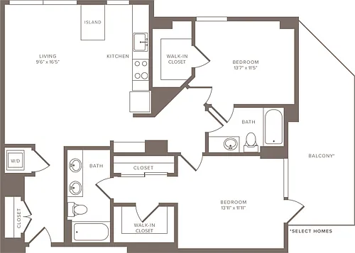 Floor plan B6h -2x2