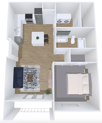 Floor plan One Bedroom Unit