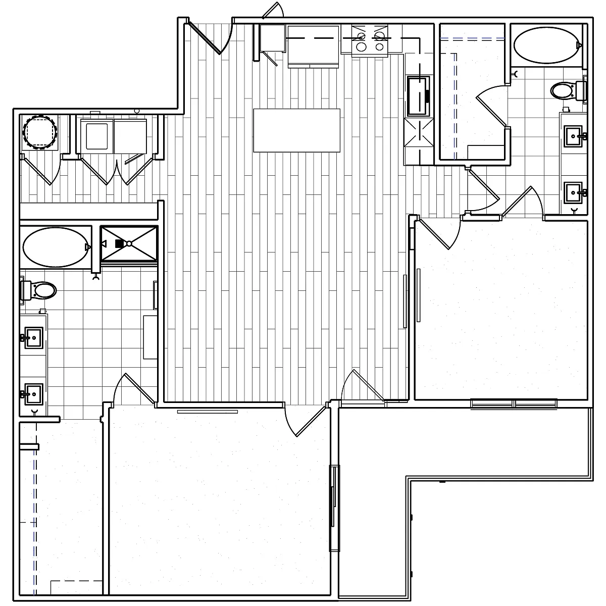 Floor plan 2x2 1321 sqft