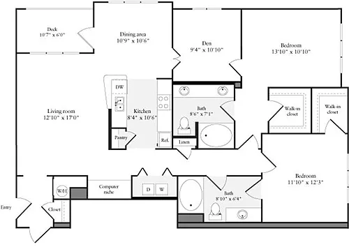 Floor plan 2 Bedrooms G