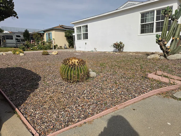 Front door with desert landscape