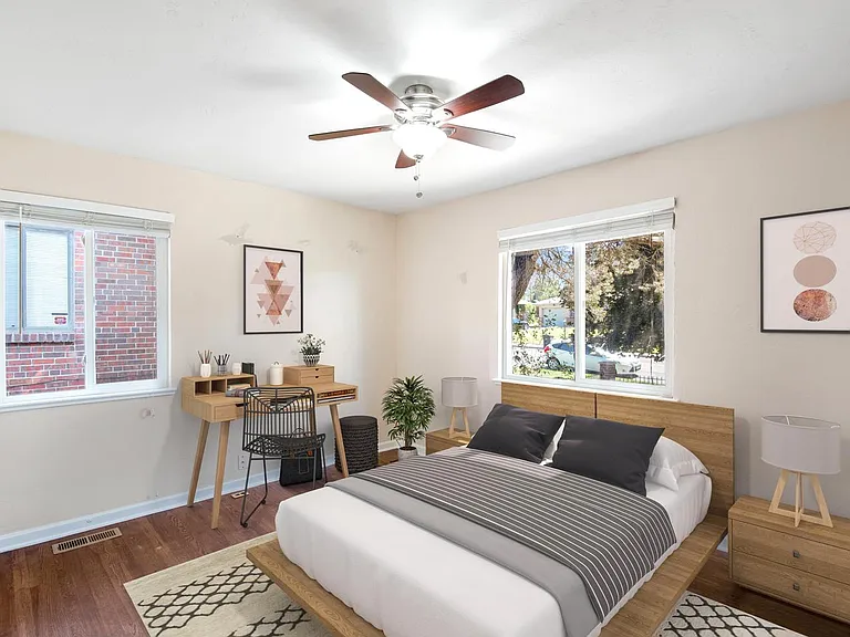 Bedroom 2. This image shows a virtually furnished space. Bedrooms come unfurnished.