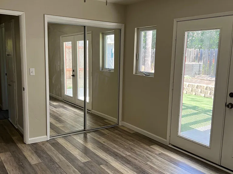 bedroom off patio
