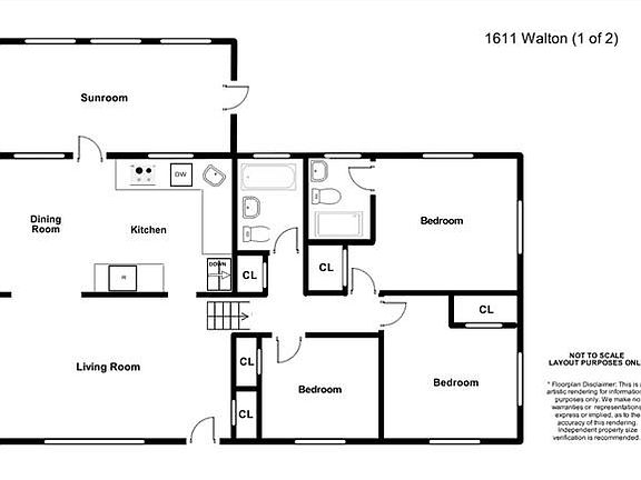 Floor plan of main level and bedroom level