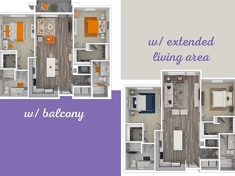 A4 The Captivating 2/2 with balcony and with extended living area A4 The Captivating 2/2 with balcony and with extended living area