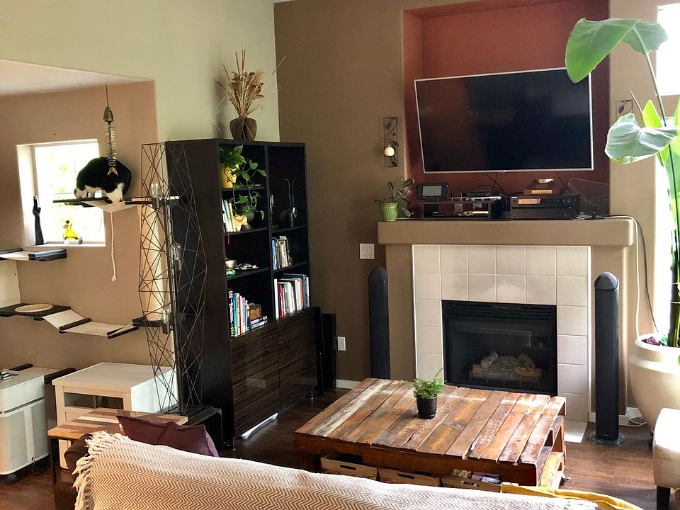 Gas fireplace heats up the home nicely during colder seasons. In addition to two infrared heaters and electric fireplace in the Master bedroom, the home will stay nice and toasty!