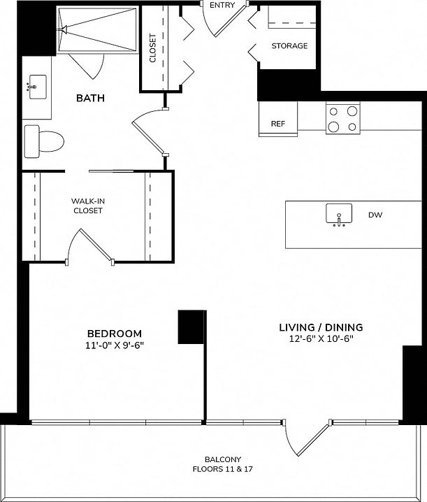 Studio (500 SF) -1904