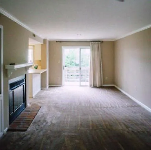 living / dining area with fireplace