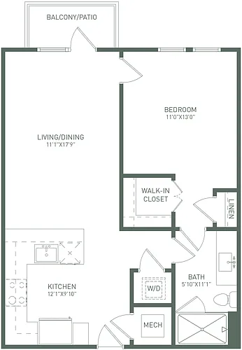 Floor plan 1X1