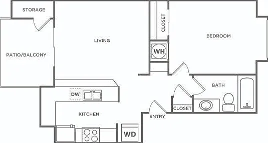 One Bedroom Renovated | 1 bed 1 bath | 583 sq ft One Bedroom Renovated | 1 bed 1 bath | 583 sq ft