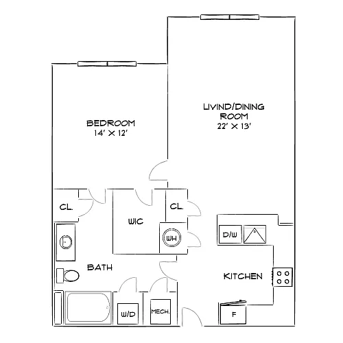 Floor plan Design 1P-E Premier