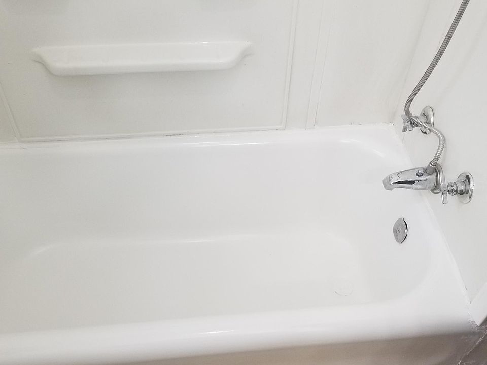 Newly disinfected and reglazed tub