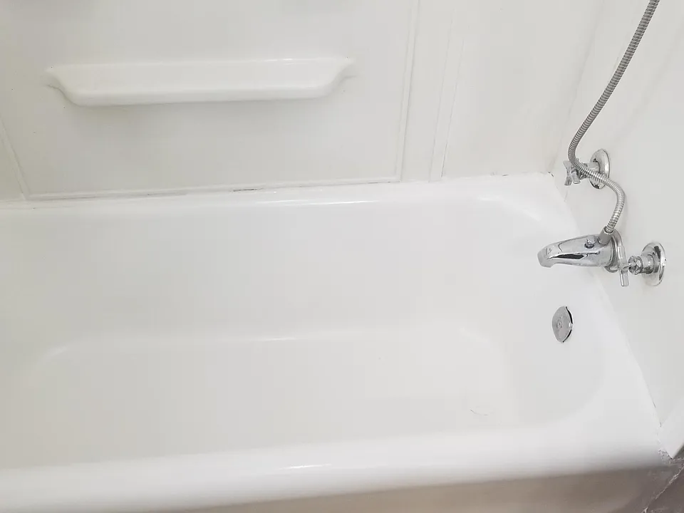 Newly disinfected and reglazed tub