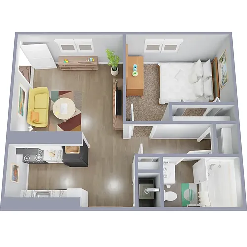 Floor plan 1 BED 1 BATH