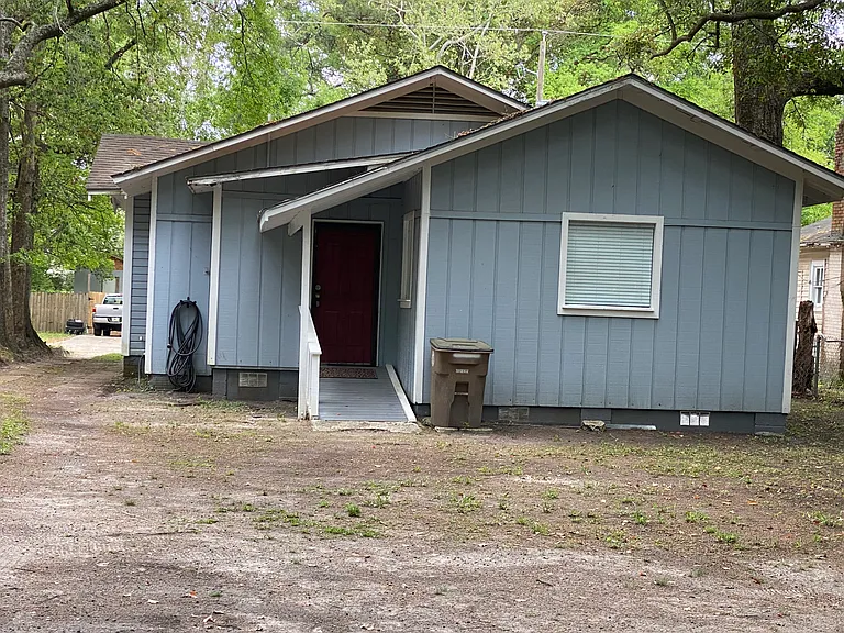 Back door entrance and parking