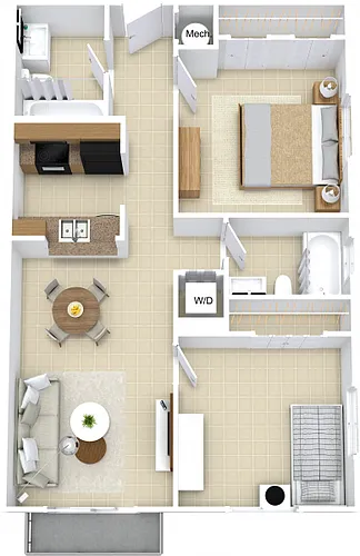 Floor plan B1 West