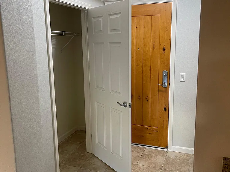 Entry hall and coat closet