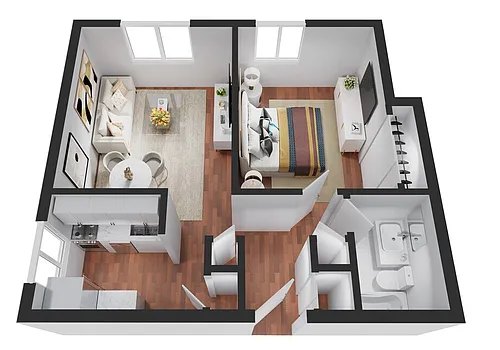 Floor plan 1 Bedroom