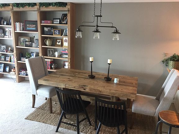 Breakfast area. Wall unit included with the townhome.