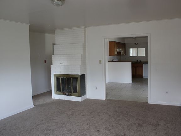 Living room with fireplace