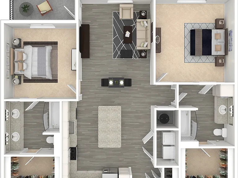 2 Bedroom | 2 Bath | 1168 SF 2 Bedroom | 2 Bath | 1168 SF