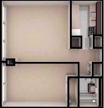Floor plan 1 Bedroom