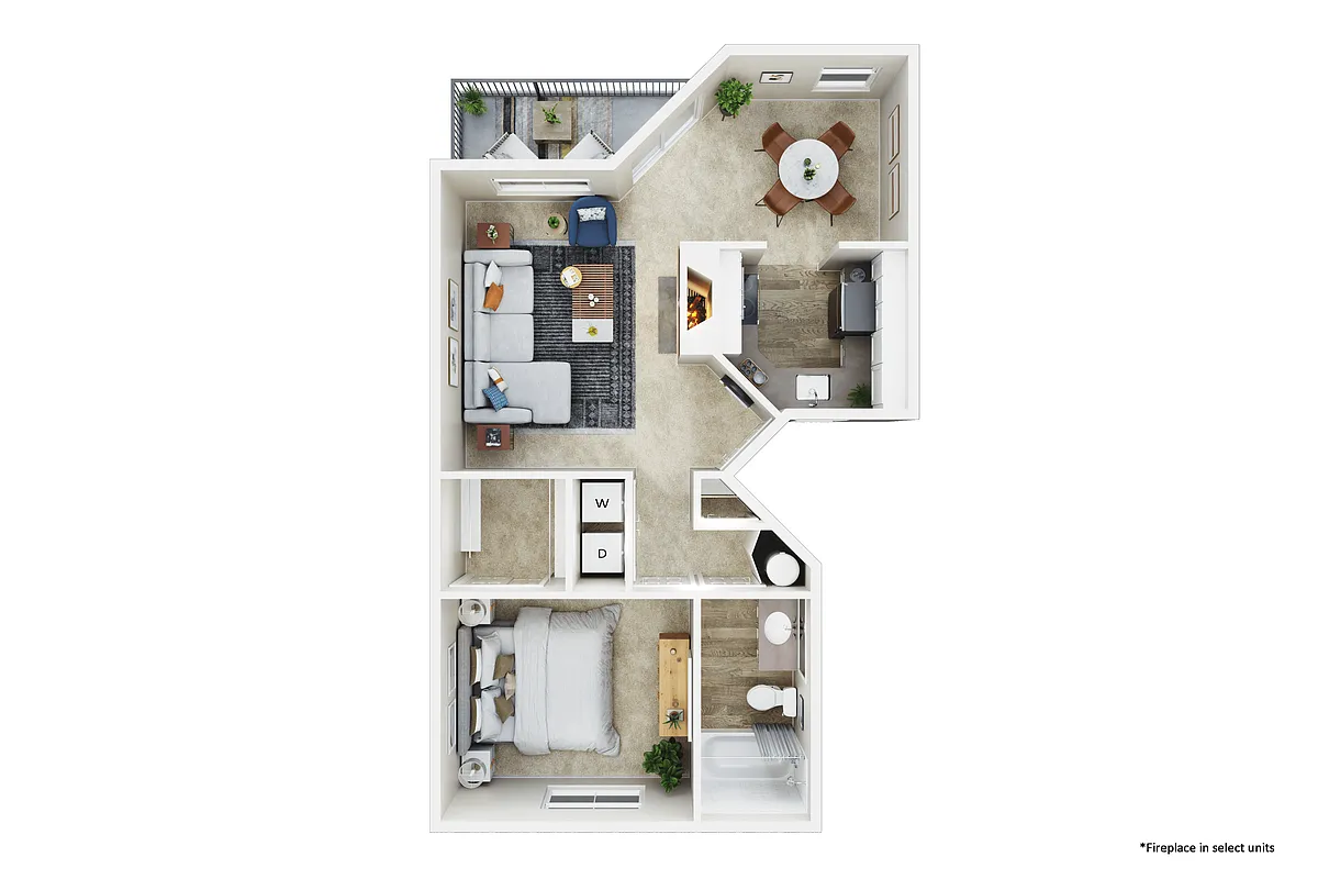 Floor plan 1x1A