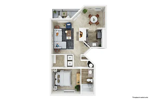 Floor plan 1x1A
