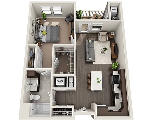 Floor plan A1G (1x1)